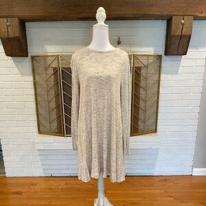 Lou & Grey Oatmeal Cream Long Sleeve Dress